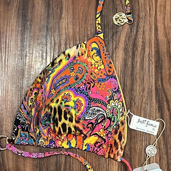 SOLD Luli Fama Shore Thing Reversible Looped Triangle Top - Picture 8 of 16